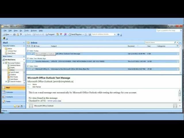 Microsoft Office Outlook 2007 pt1