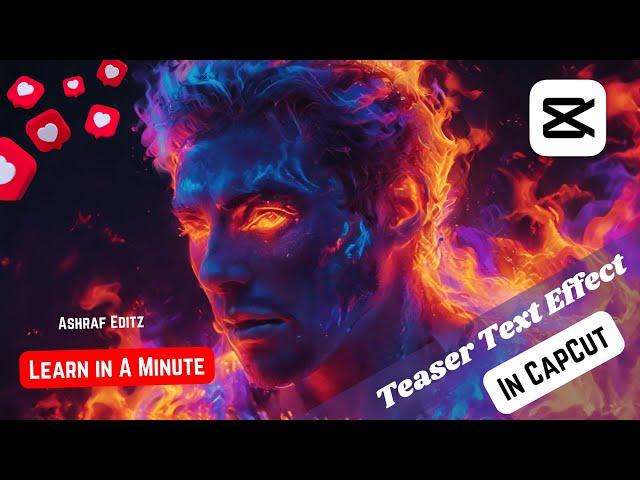 How to create Teaser Text Effect in Capcut | Ashraf Editz #capcut #teasertext #captcuttuotorial