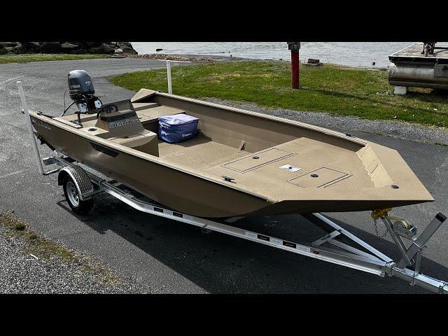 Seaark 2072 Shadow, top quality fresh water fishing boat w/outboard jet conversion by Ducky’s Boats