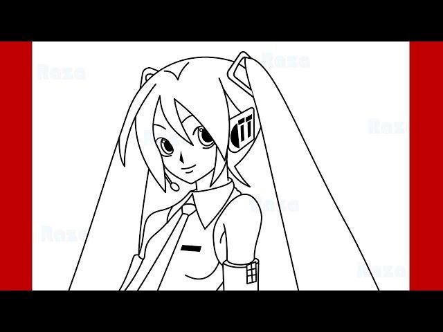 How to Draw Hatsune Miku Step By Step Drawing