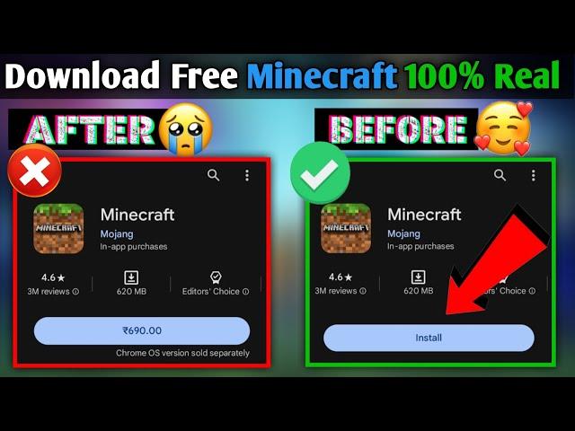 How To Download Minecraft For Free In Our Mobile || Download Free Minecraft !