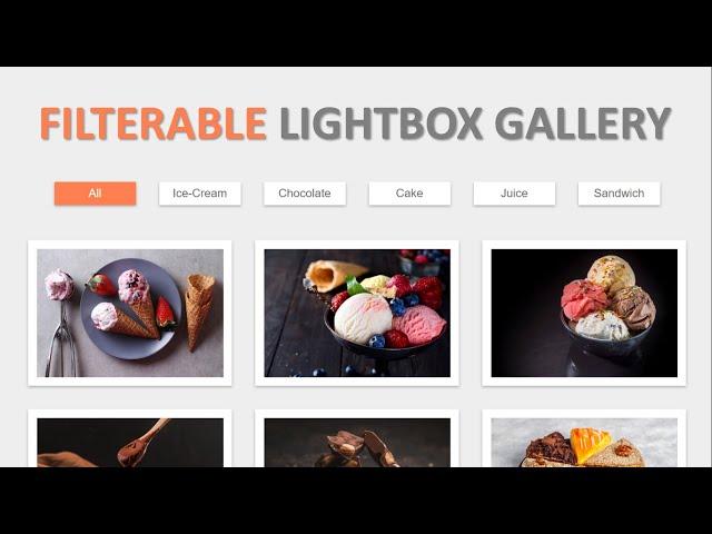 Responsive Filterable Lightbox Gallery [ HTML CSS JQUERY ] | JQUERY Magnific Popup Tutorial