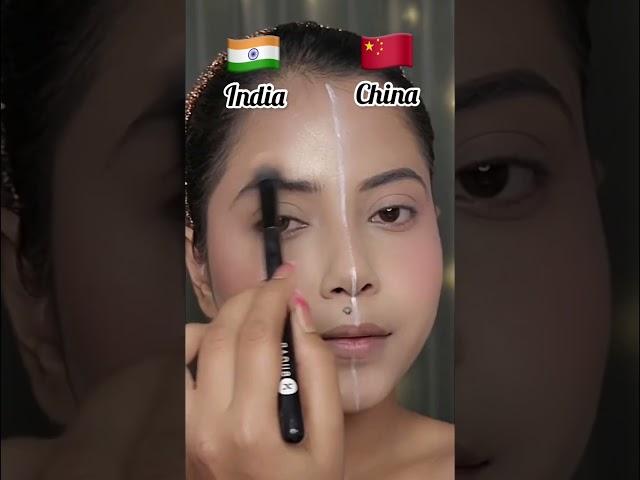 India Vs China Makeup Challenge| #shorts | SUGAR Cosmetics