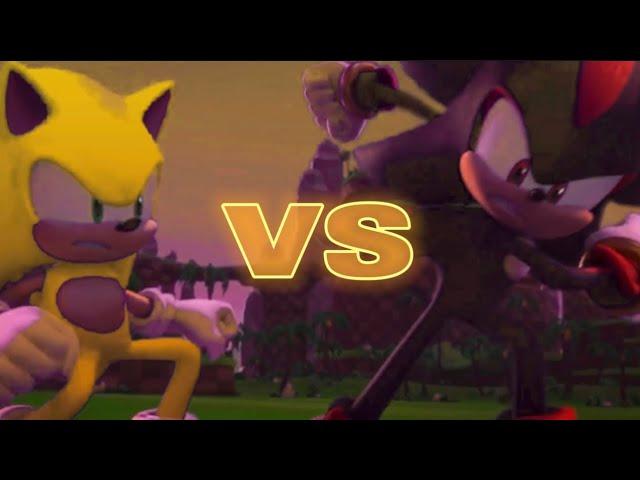 Sonic Prime Super Sonic VS Shadow