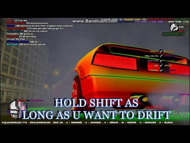 GTA SA / SAMP : BEST 5 DRIFT MODS : CLEOS : HANDLING :SMOKE :UIF SERVER