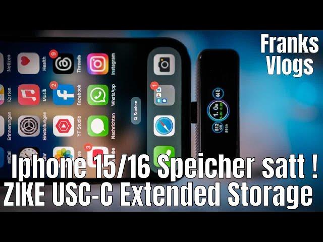 Endlich ! Speicher satt !  IPhone 15 / 16 Pro  ZIKE USB C Magnetic Extended Storage