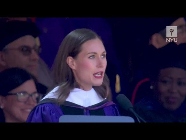 2023 NYU Commencement Speaker Sanna Marin, Prime Minister of Finland