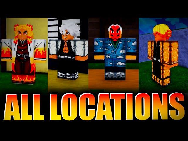 All Breathing Style Trainer locations | Slayer's Online Roblox