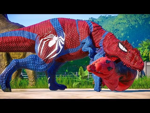 DEADPOOL Deinosuchus vs Spider-Man, Hulk, Joker Dinosaurs Fight Jurassic World Evolution