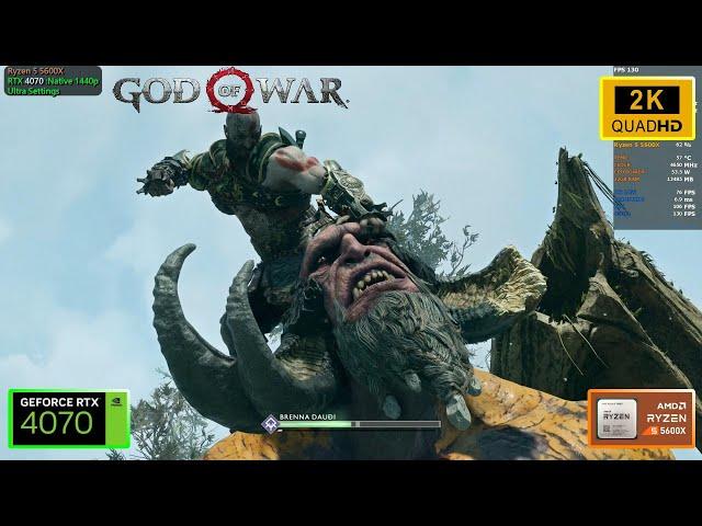 God Of War RTX 4070 Ryzen 5 5600X Native 1440p Ultra Settings