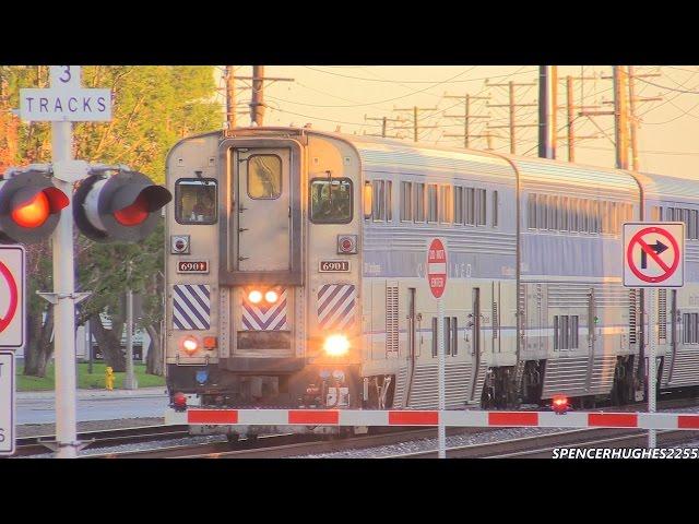 AMTRAK, BNSF & METROLINK TRAINS in SANTA FE SPRINGS, CA (12/13/14)