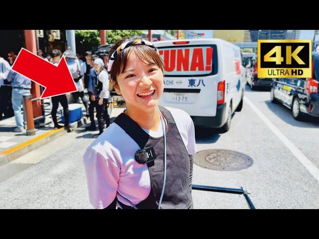 A cute Japanese girl Nana-chan guided me around Asakusa's big festivities by a rickshaw | Tokyo