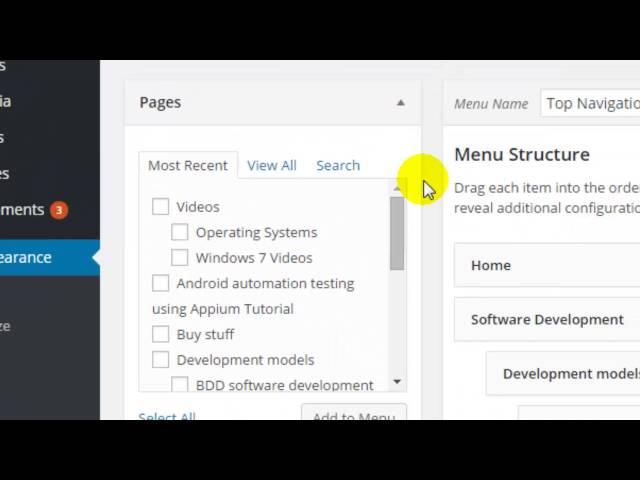 How to add submenu in wordpress