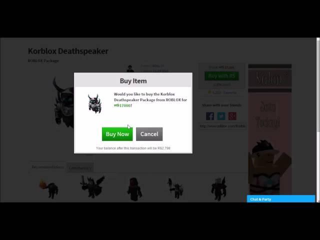 Roblox Buying Korblox Deathspeaker 2016