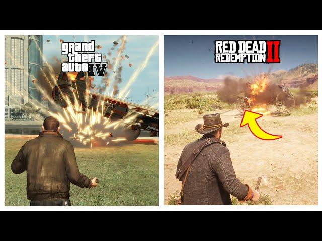 GTA IV vs RDR 2 - Physics Battle!