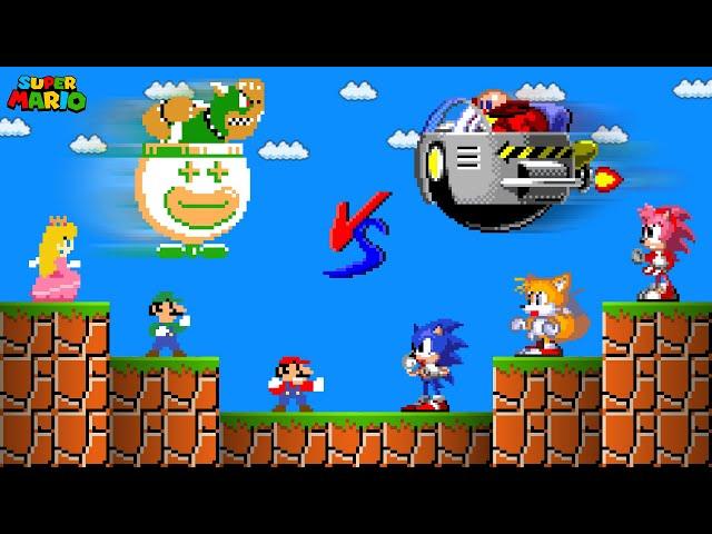 Super Mario All Character vs Sonic the Hedgehog, Who is the Winner?