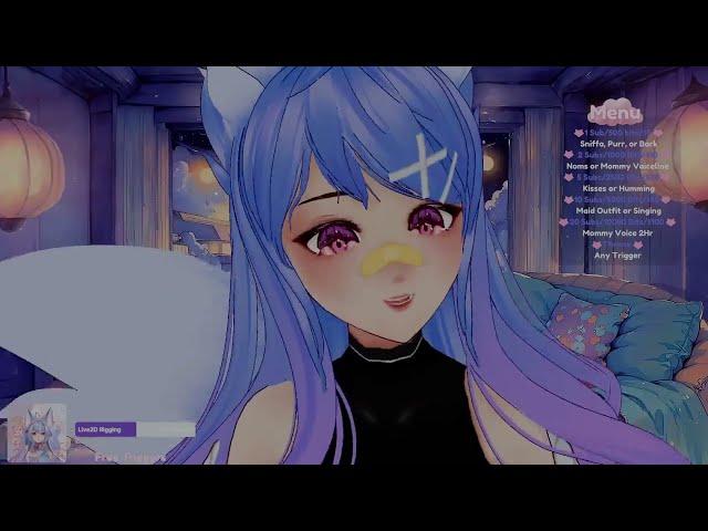 [ASMR] Kitsune Dreams Whispers, soft spoken, triggers, heartbeat !live2d !youtube