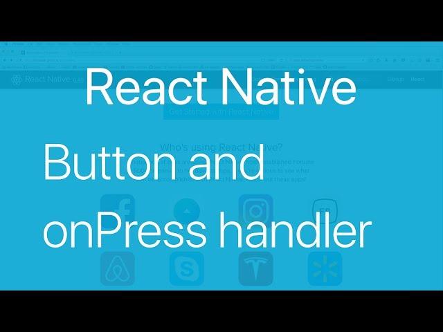 12-Touches and gestures#1. Display and handle a basic React Native Button