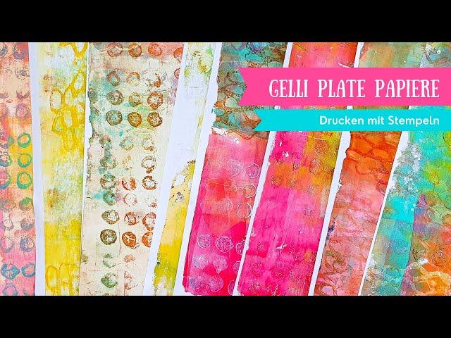 Gel Priniting - Papiere bedrucken mit der Gelli Plate - Tutorial *deutsch*