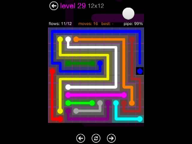 Flow Free 12x12 Level 29 walkthrough Purple Pack iPad