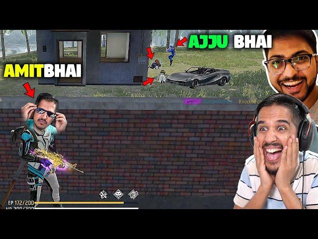 CAN AMITBHAI SAVE BOOYAH? AJJUBHAI FUNNY GAMEPLAY WITH @Munnabhaigaming - FREE FIRE HIGHLIGHTS