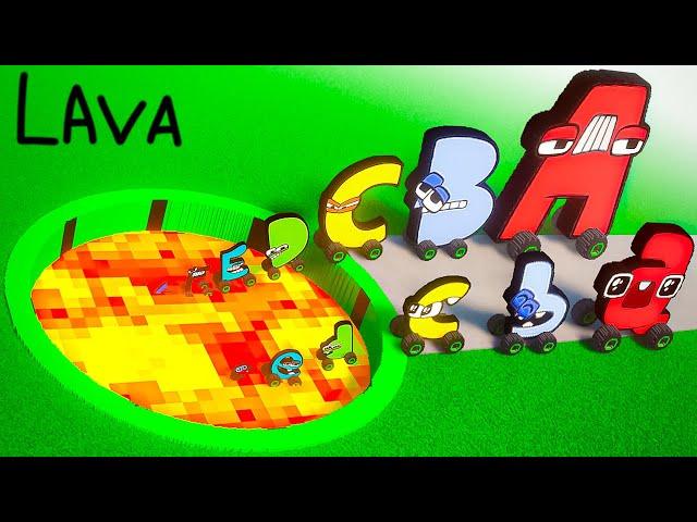 Baby Alphabet Lore CARS VS Alphabet Lore CARS Vs Obstacle Course VS Pit | TEARDOWN