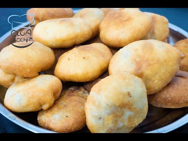 Beljaschi - Fluffy yeast dumplings with minced meat filling Olga Kocht