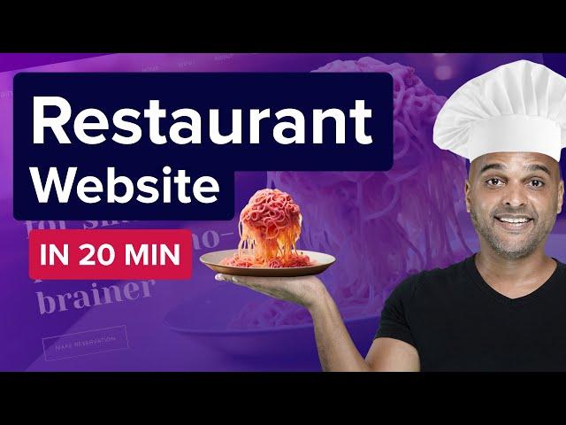 How To Create A Restaurant Website In 20 Min - THE EASY WAY