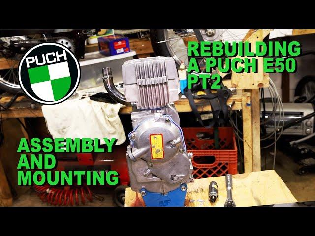 How to rebuild a Puch E50 Moped Engine PT 2 (Assembly crank bearings and Mounting)