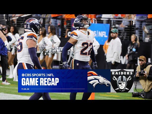 Bo Nix, Broncos PULL AWAY against Raiders for first win in Las Vegas | Game Recap