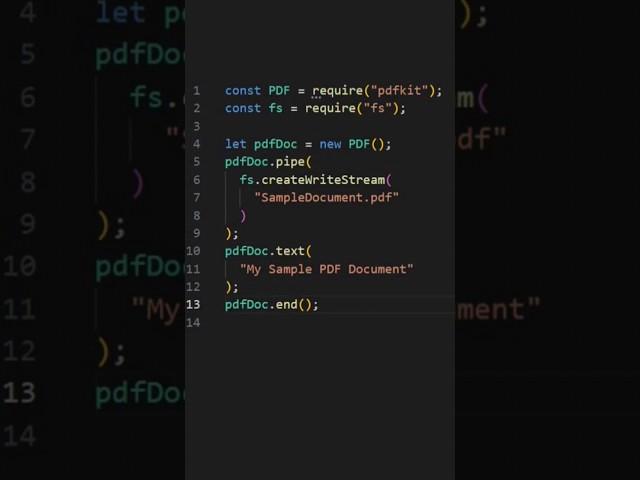 PDF Generation with Node.js #nodejs #pdf #webdevelopment #codingtutorials #backenddeveloper