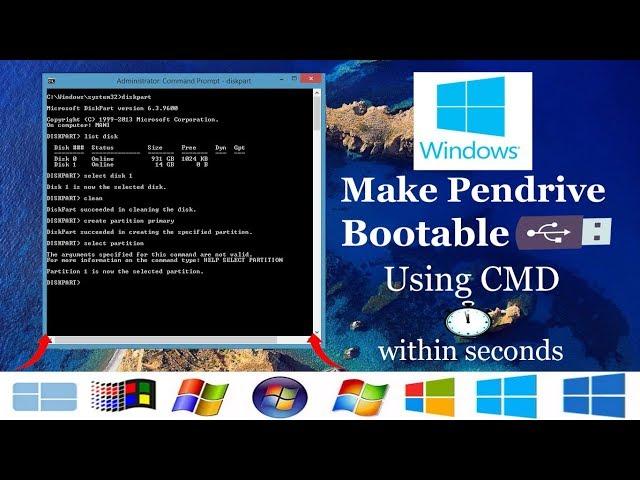 Create Bootable Media using CMD (Command Prompt)