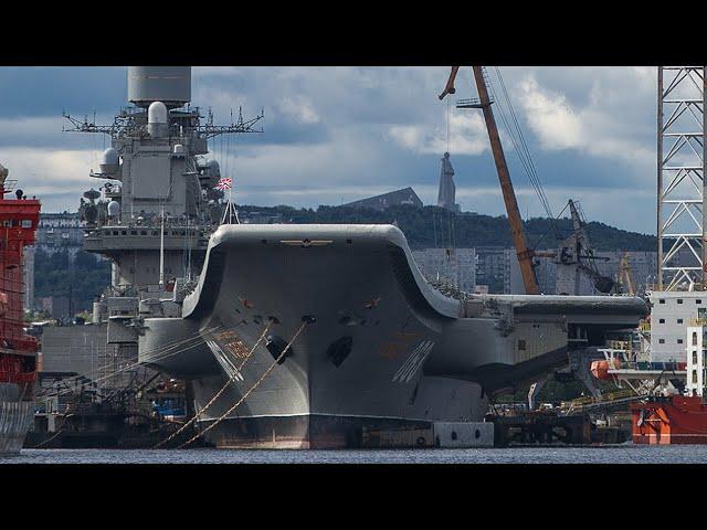 Russia's aircraft carrier Admiral Kuznetsov finally departs from its drydock