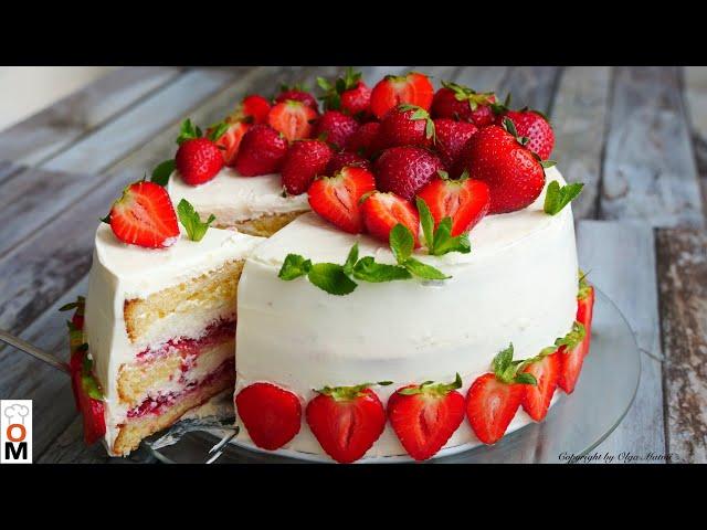 Cake "STRAWBERRY PARADISE" You must make it!!! (English Track)