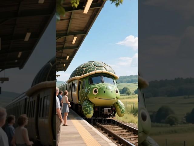 wow this is a turtle themed train, can it swim?#ai #aiart #train #turtle #cute #wow