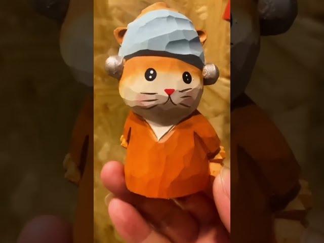Anyone please name this cat …. #woodcarving #woodworking #carving #cat #craft