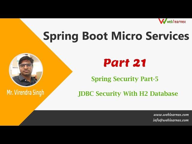 Spring Security | Spring Boot JDBC Security With H2 Database | H2 Database With JDBC Part 21