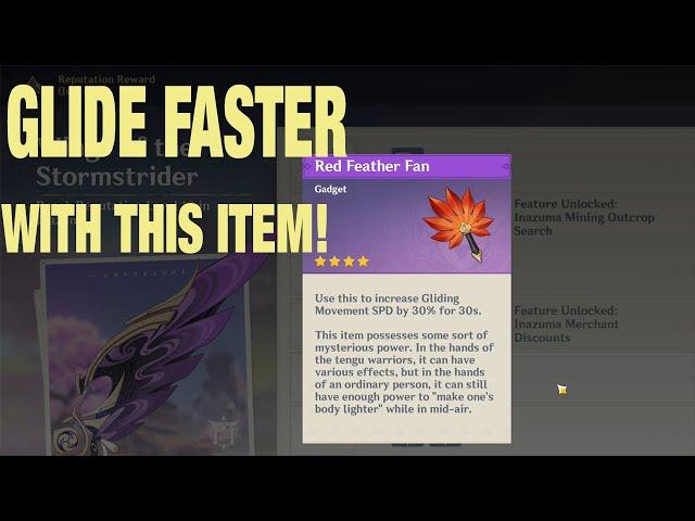 Use this item to glide faster