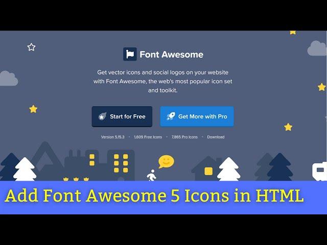 How To Add Icons on HTML | How To Add Font Awesome 5 Icons on website | Font Awesome 5 Icons