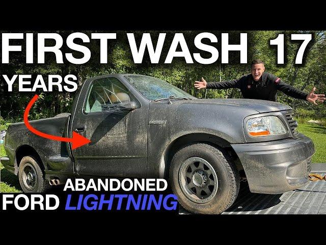 First Wash in 17 Years: Abandoned Ford Lightning Disgusting Detail Restoration. Will it Run?