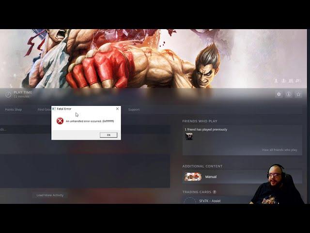 Fix Street Fighter X Tekken (An unhandled error occurred. 0xffffffff) 2021 Version