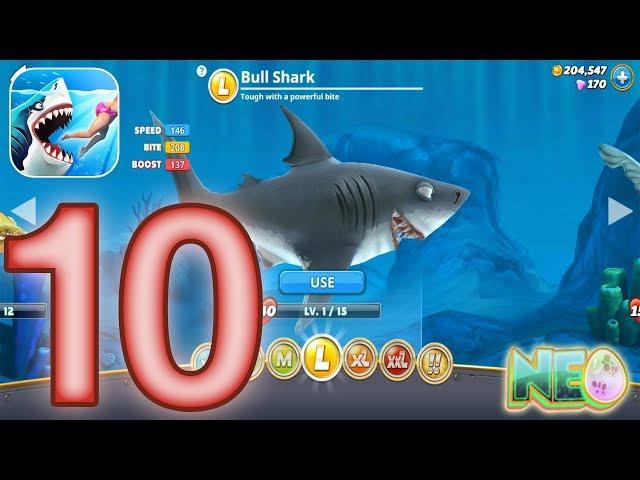 Hungry Shark World: Gameplay Walkthrough Part 10 - Bull Shark (iOS, Android)