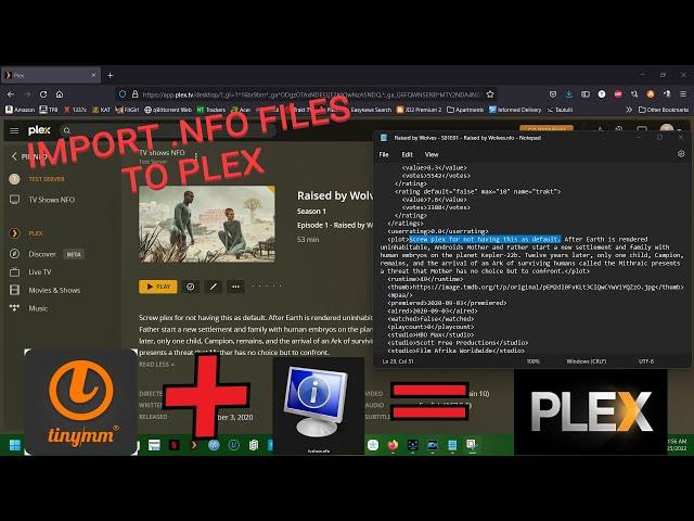 Import .nfo files and local artwork into Plex