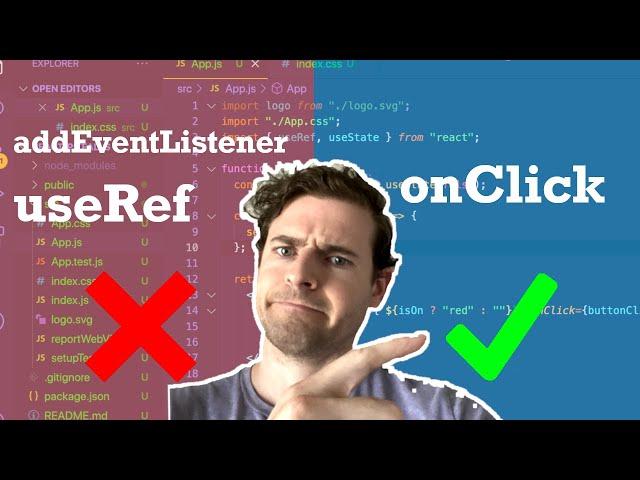 Stop using addEventListener and useRef in React