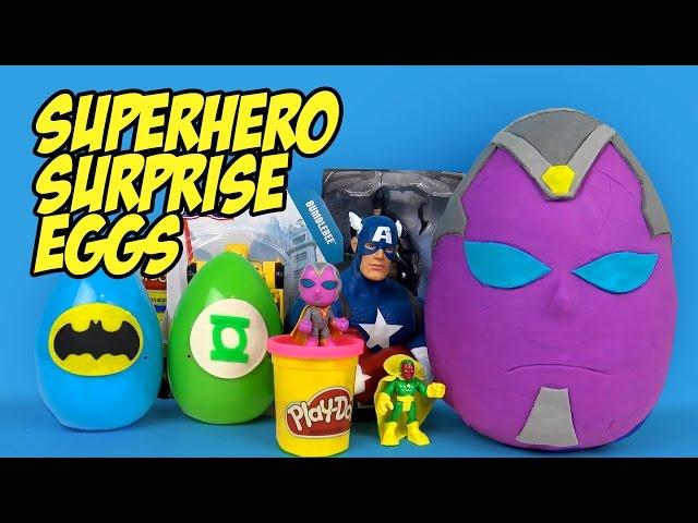 Avengers Toys Superhero Play-Doh Surprise Eggs! by KidCity