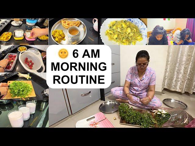 6 AM MORNING ROUTINE, Kid's School LunchBox, Breakfast, AfterSchool Meal | Indian Moms Busy Mornings