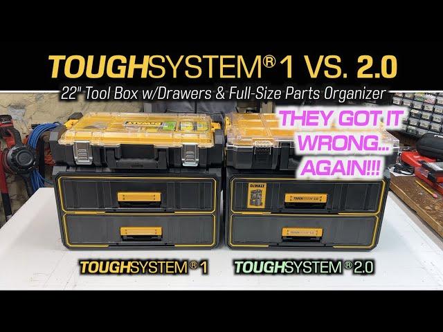 DeWalt ToughSystem 1 vs 2.0 - Toolbox with Drawers and Parts Organizer