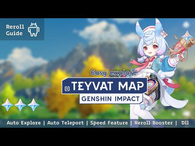 Tips explore cepat Genshin Impact menggunakan Kwachi cheat full 100% Teyvat map