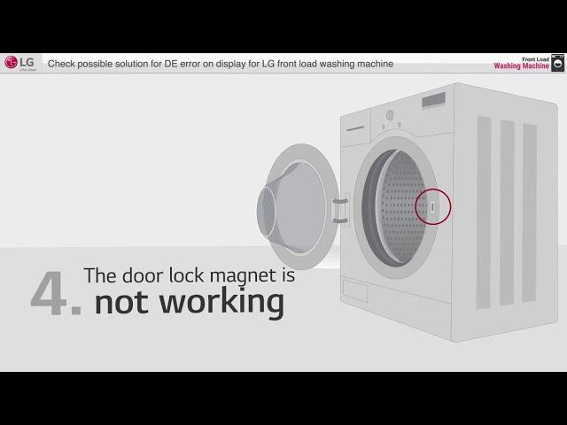 [LG Front Load Washer] - dE error code appears on display