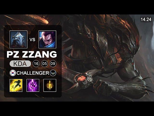 PzZZang Yasuo vs Viktor Mid - KR Challenger - Patch 14.24 Season 14